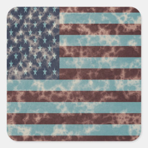 Sticker vintage American Flag