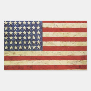 Sticker vintage American Flag
