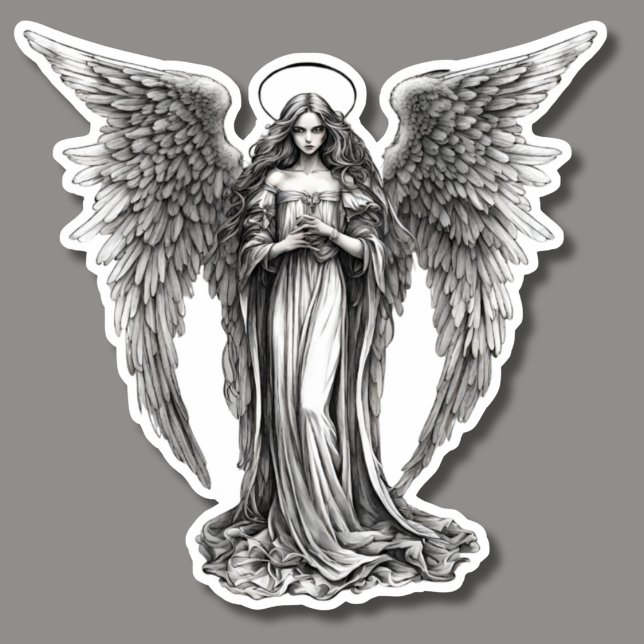 Sticker Vintage Angel imperméable (Créateur téléchargé)