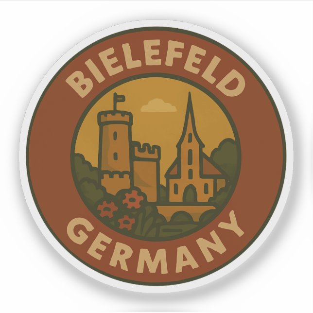 Sticker Vintage Bielefeld Germany Art (Devant)