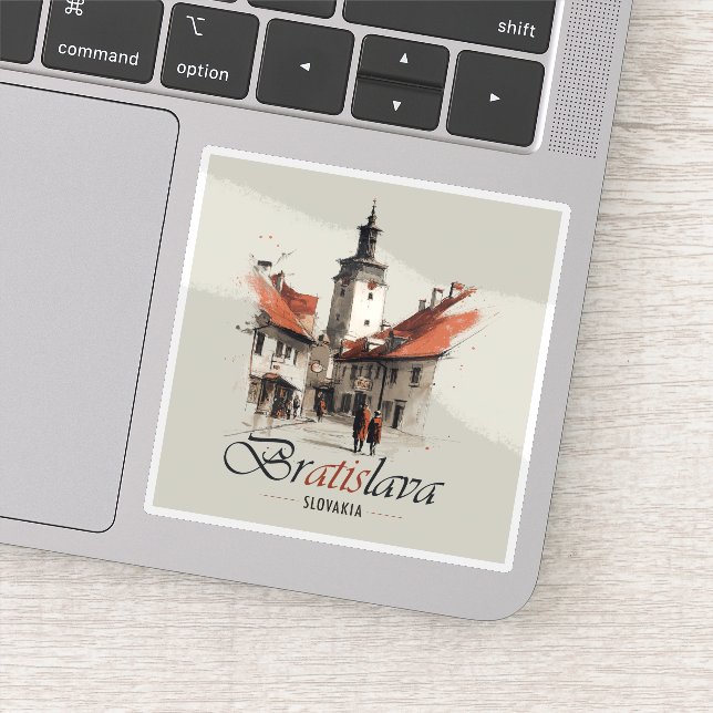 Sticker Vintage Bratislava Slovaquie Voyage, Vieille Ville (Détail)