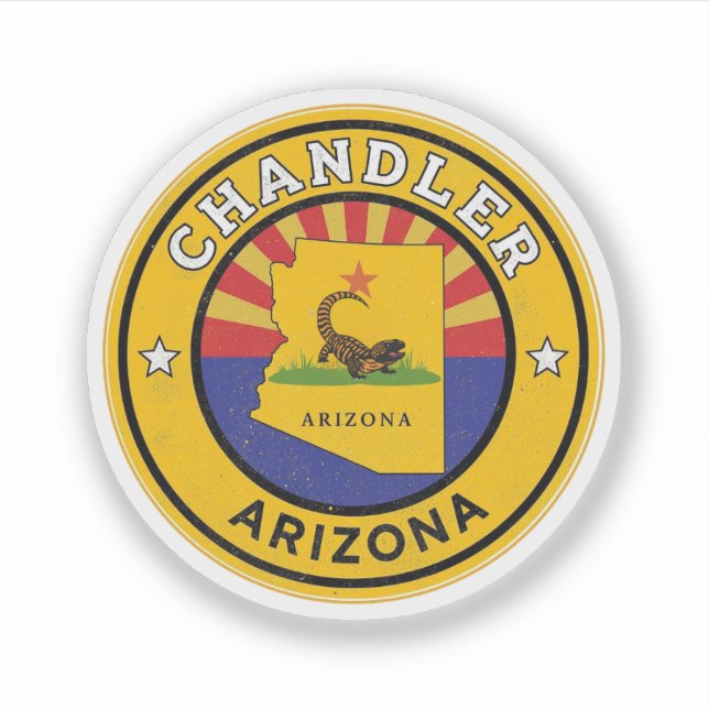 Sticker Vintage Chandler City, Arizona gifts (Devant)