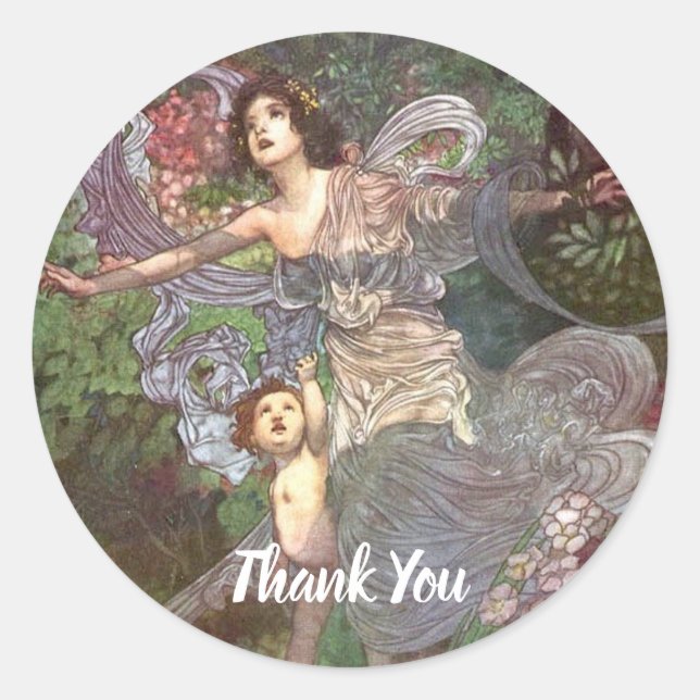 Sticker vintage Charles Robinson Mother and Child (Devant)