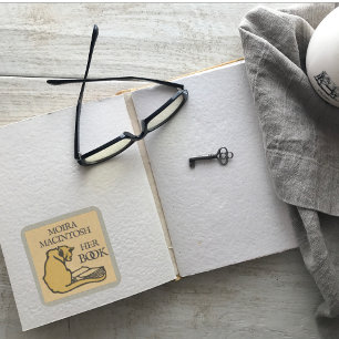 Sticker vintage Chat personnalisé