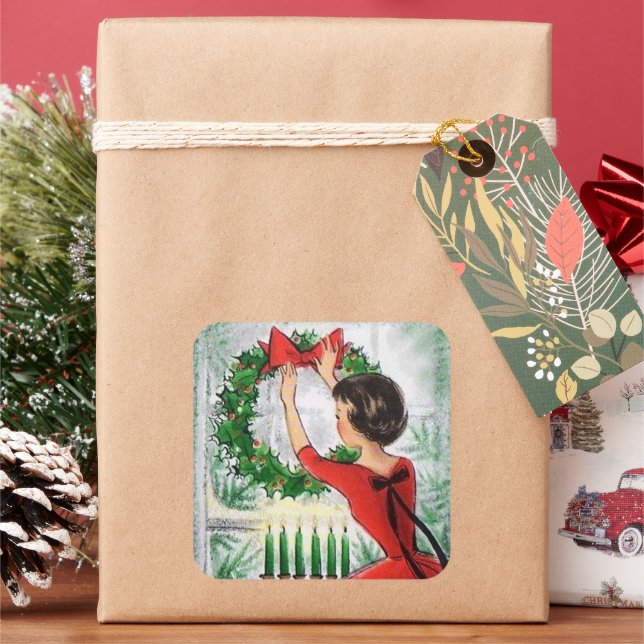 sticker Vintage Christmaslady Holiday (vacances)