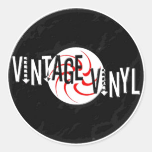 Sticker vintage de logo en vinyle