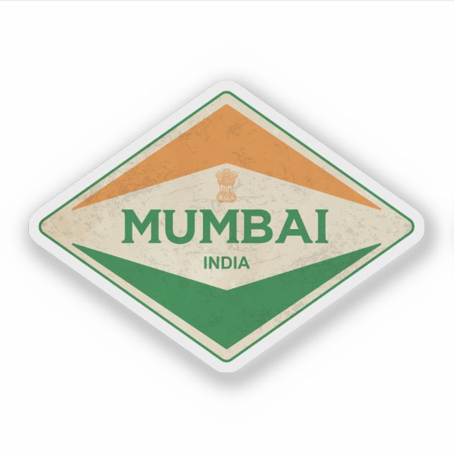 Sticker Vintage de Mumbai Inde (Devant)