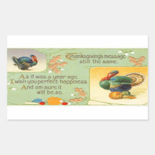 Sticker Vintage des clés de message de Thanksgivin