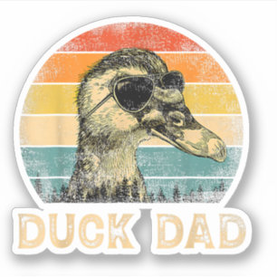 Sticker Vintage Duck Papa Duck Amateurs Daddy Fête des pèr