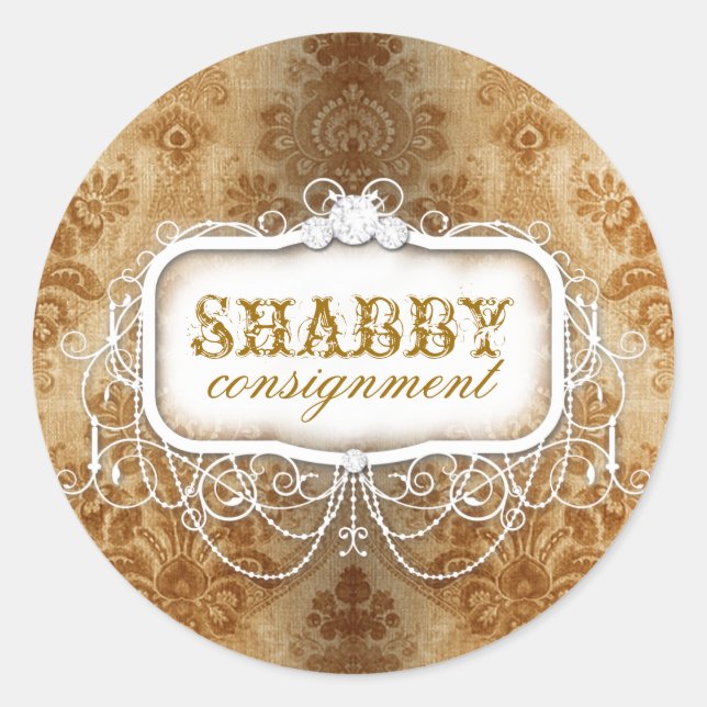 Sticker Vintage en or GC Shabby (Devant)