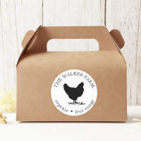 Sticker vintage Farm Fresh Eggs Classic Round