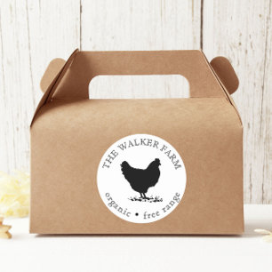 Sticker vintage Farm Fresh Eggs Classic Round