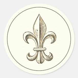 Sticker Vintage Fleur de Lis
