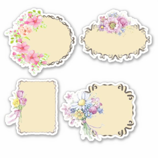 Sticker Vintage floral (Devant)