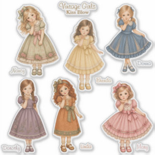 Sticker Vintage Girls : Collection Kiss Blow