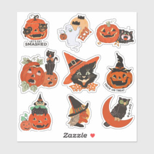 Sticker Vintage Halloween noir