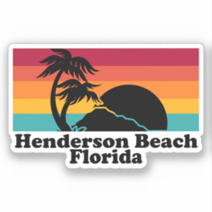 Sticker Vintage Henderson Beach Floride