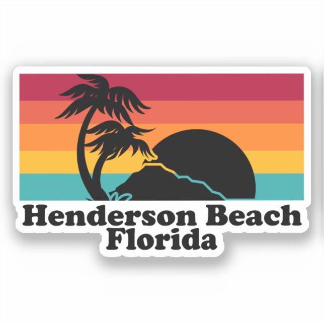 Sticker Vintage Henderson Beach Floride (Recto)