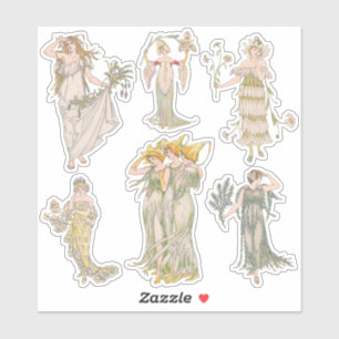 Sticker Vintage Jardin Fleurs Shakespeare Kit Journal