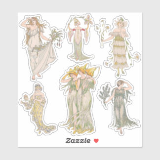 Sticker Vintage Jardin Fleurs Shakespeare Kit Journal