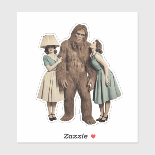 Sticker Vintage Ladies et Sasquatch (Feuille)