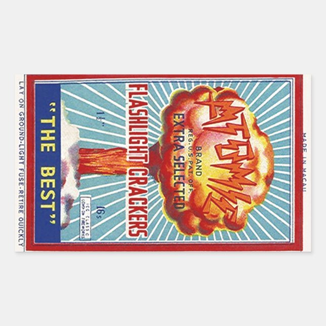 Sticker Vintage lampe de poche Firecrackers et (Devant)