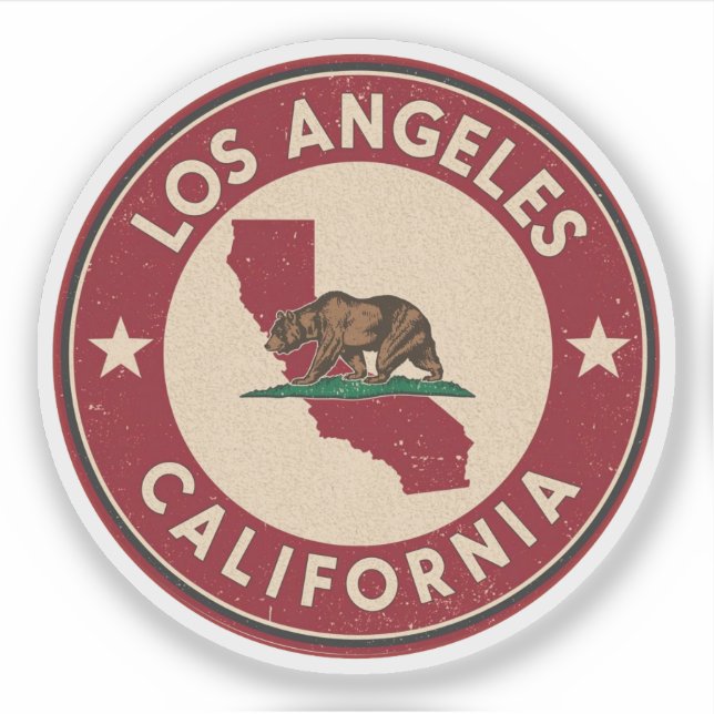 Sticker Vintage Los angeles, California gifts (Devant)