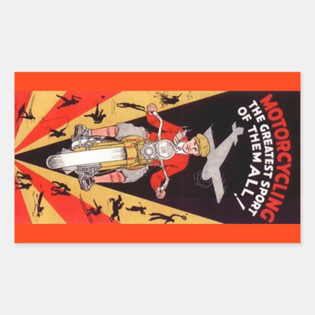 Sticker Vintage Moto Promo Antique Orange (Devant)