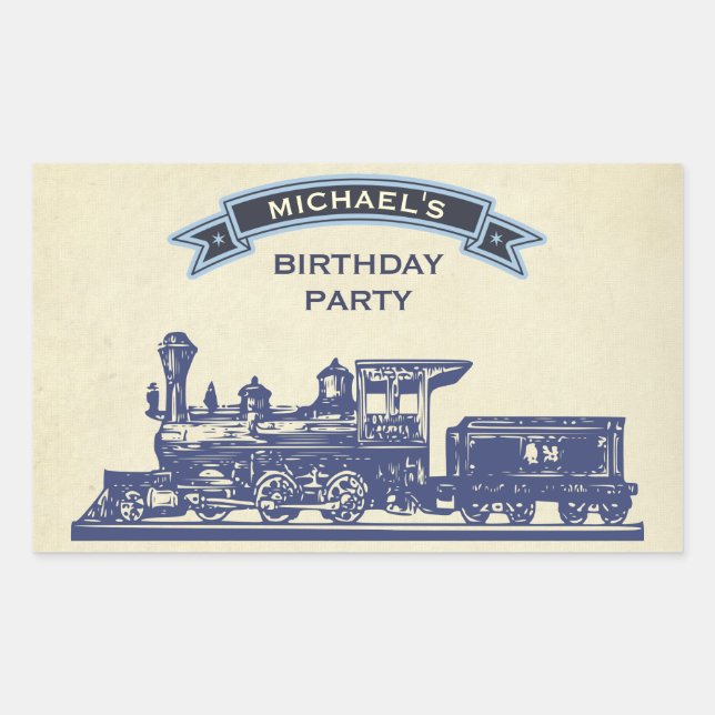 Sticker vintage pour la partie Anniversaire de enf (Devant)