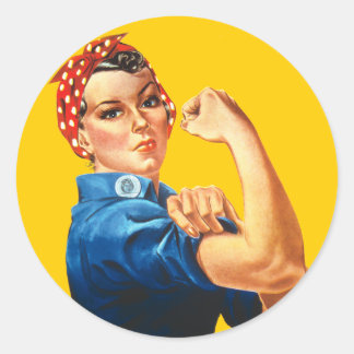 Sticker Vintage pour le féminisme de Rosie