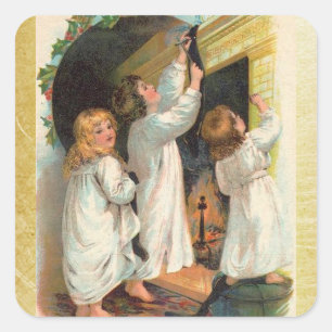 Sticker vintage pour les filles accrochant les bas