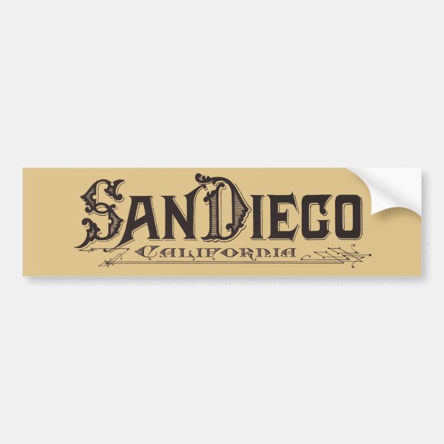 Sticker Vintage pour pare-chocs San Diego (Devant)