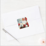 sticker vintage rétro Christmas Père Noël Holiday<br><div class="desc">conception par www.etsy.com/Shop/VanityFlairDesign</div>