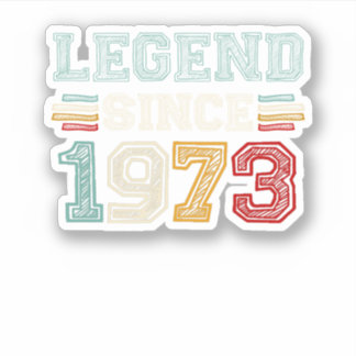 Sticker Vintage Retro Legend Since 1973