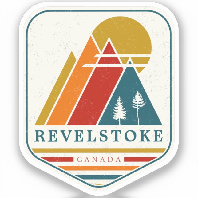 Sticker Vintage Revelstoke Canada Souvenir de ski (Recto)