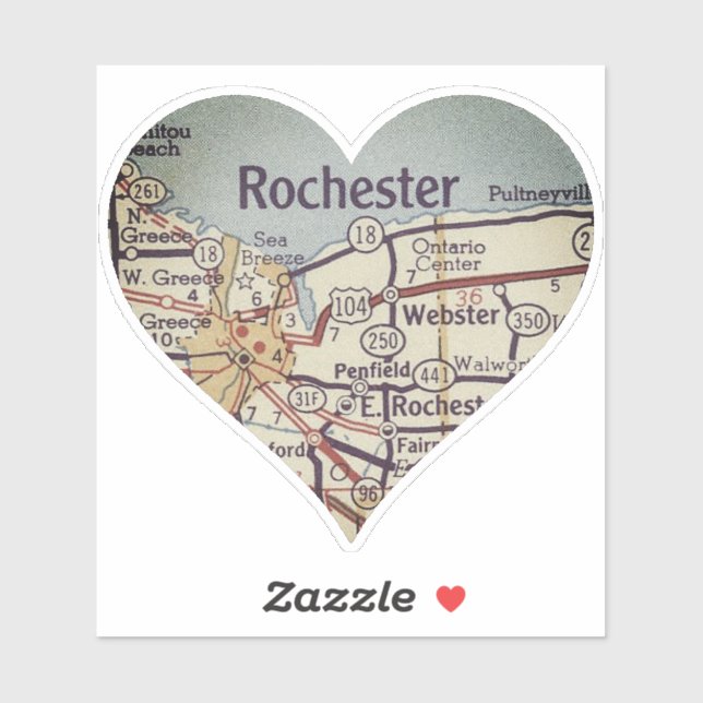 Sticker Vintage Rochester NY (Feuille)