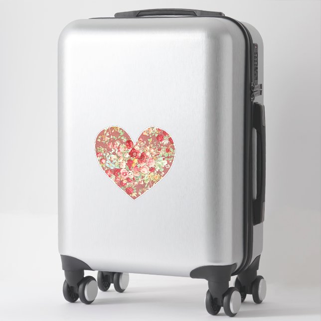 Sticker vintage Rose Floral (Sur valise)