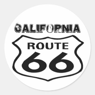 Sticker Vintage Route 66 Worn Lk State California