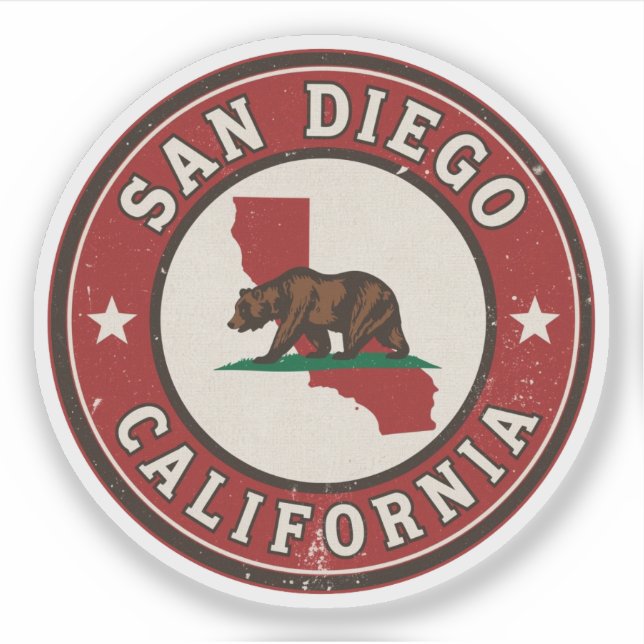 Sticker Vintage San Diego, California gifts (Devant)