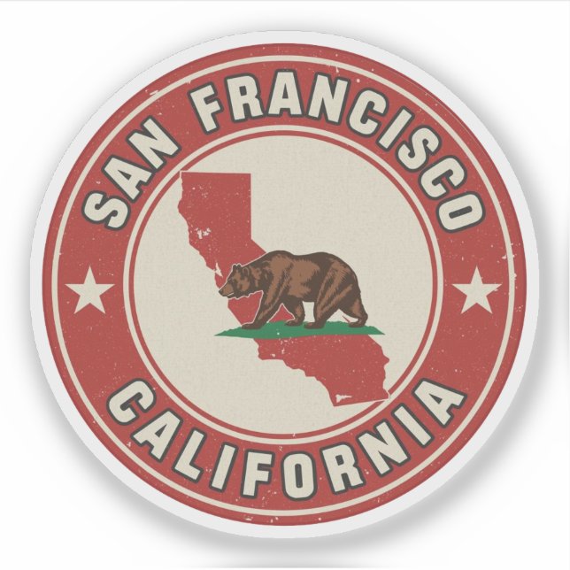 Sticker Vintage San Francisco, California gifts (Devant)