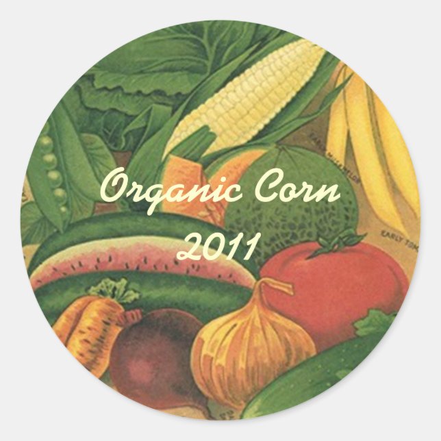 Sticker Vintage semence pack Home Canning Jar Cerc (Devant)