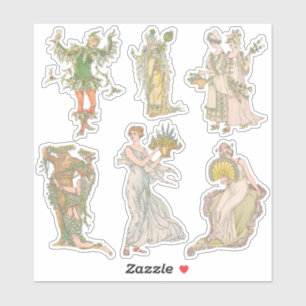 Sticker Vintage Shakespeares Jardin Fleurs Kit Journal