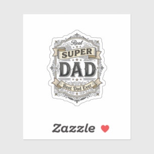 Sticker Vintage Super Papa Badge Conception de T-Shirt_1
