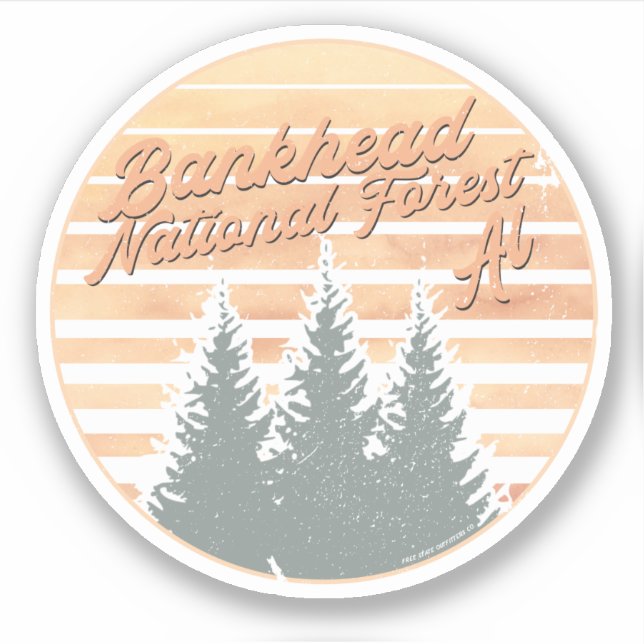 Sticker Vintage Treeline Bankhead National Forest (Devant)