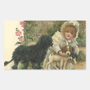 Sticker Vintage Victorian Secours Strays Chiens Pu