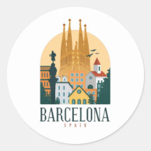 Sticker Vintage voyage de Barcelone