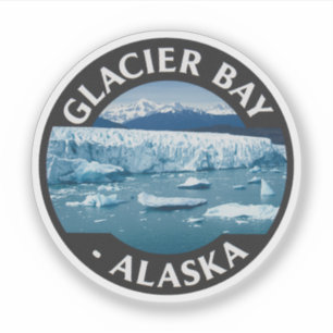 Sticker Vintage voyage de Glacier Bay Alaska