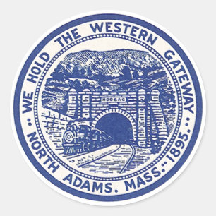 Sticker Vintage voyage Hoosac train tunnel bagages