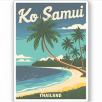 Vintage voyage Koh Samui Thaïlande Retro Graphisme