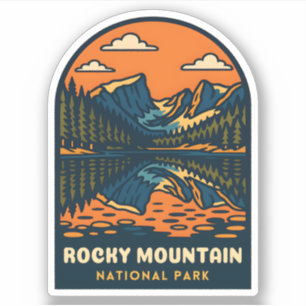 Sticker Vintage voyage Rocky Mountain National Park Retro